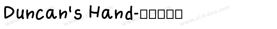 Duncan's Hand字体转换